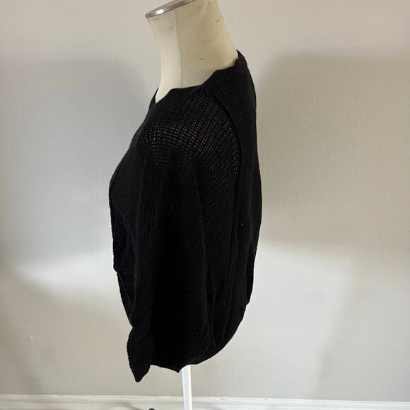 NWT Chicos Black Short Sleeve Knit Top Sz L/2 Casual Preppy Office Quiet Luxury - Picture 3 of 9